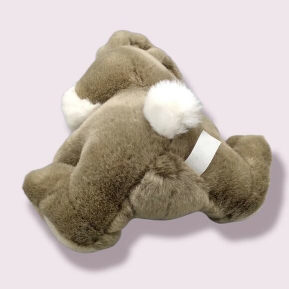 Vintage Dan Dee Brown Bunny Rabbit 11" Stuffed Plush Easter Floppy Ears Pink Paw - Picture 7 of 9